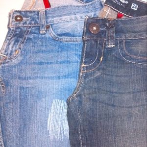 Two👖 24 Guess Denim Jeans Foxy Flare Leg Bootcut Blue Bundle